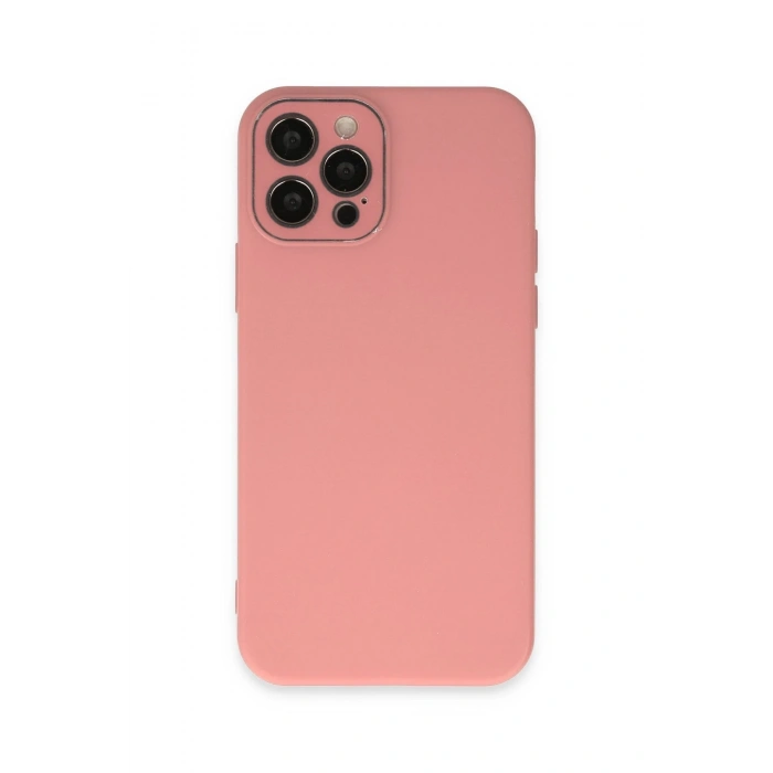 Mey İthalat®   iPhone 12 Pro Kılıf Lansman Glass Kapak - Pembe