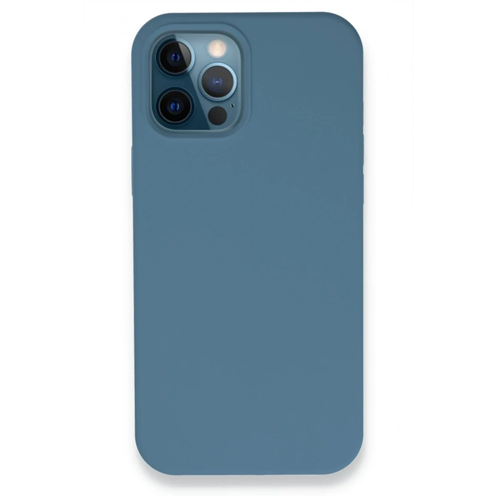 Mey İthalat®   iPhone 12 Pro Kılıf Lansman Legant Silikon - Açık Mavi
