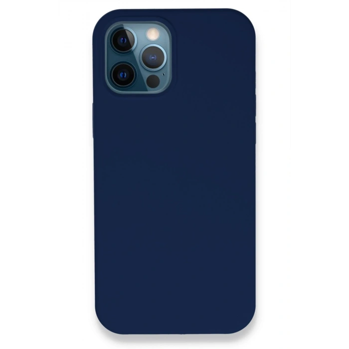 Mey İthalat®   iPhone 12 Pro Kılıf Lansman Legant Silikon - Lacivert
