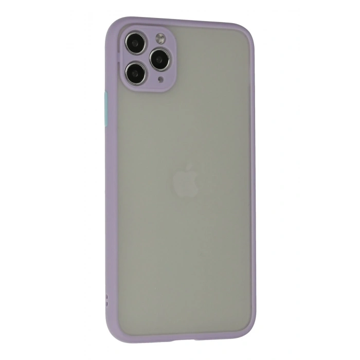 Mey İthalat®   iPhone 12 Pro Kılıf Montreal Silikon Kapak - Mor