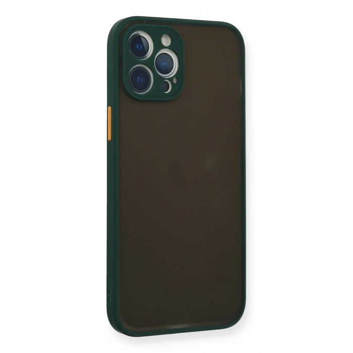Mey İthalat®   iPhone 12 Pro Kılıf Montreal Silikon Kapak - Yeşil