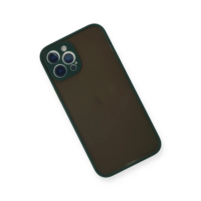 Mey İthalat®   iPhone 12 Pro Kılıf Montreal Silikon Kapak - Yeşil