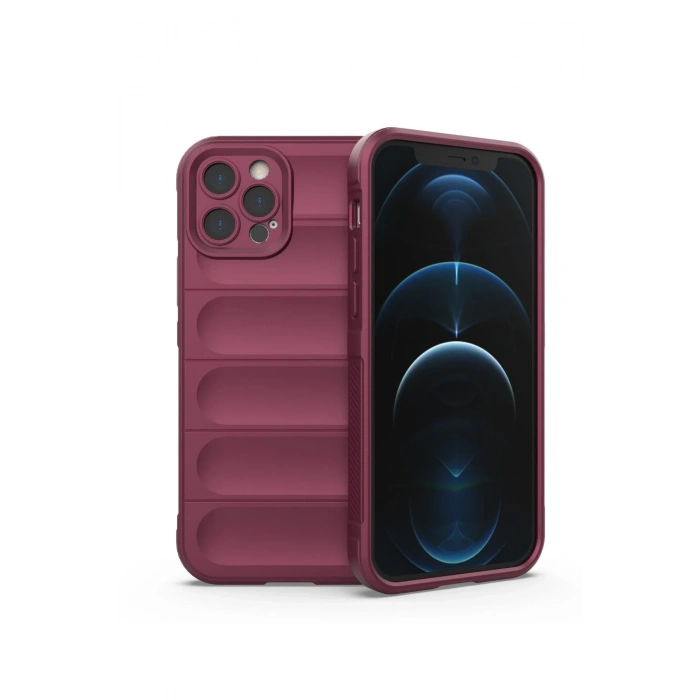Mey İthalat®   iPhone 12 Pro Kılıf Optimum Silikon - Bordo