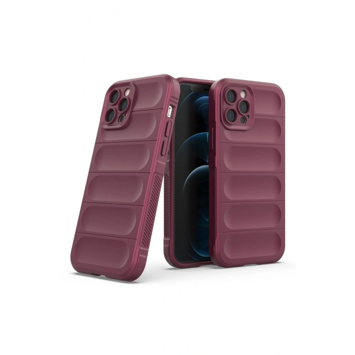 Mey İthalat®   iPhone 12 Pro Kılıf Optimum Silikon - Bordo