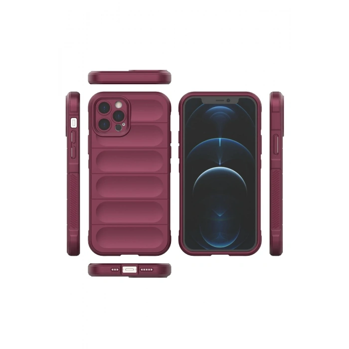 Mey İthalat®   iPhone 12 Pro Kılıf Optimum Silikon - Bordo