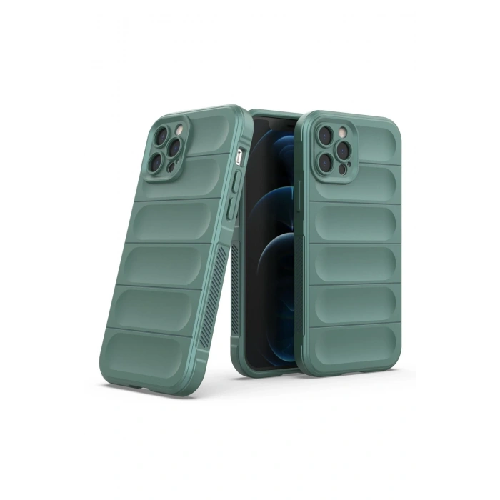 Mey İthalat®   iPhone 12 Pro Kılıf Optimum Silikon - Koyu Yeşil