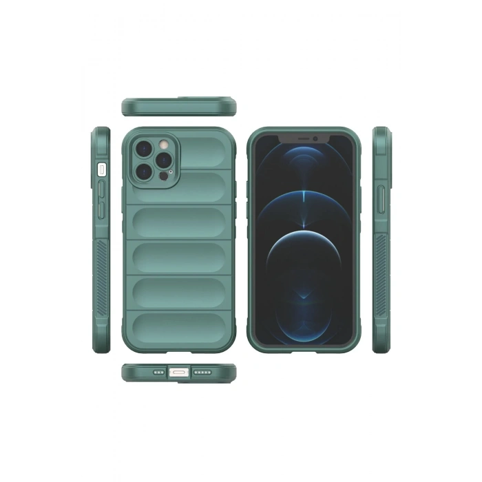 Mey İthalat®   iPhone 12 Pro Kılıf Optimum Silikon - Koyu Yeşil