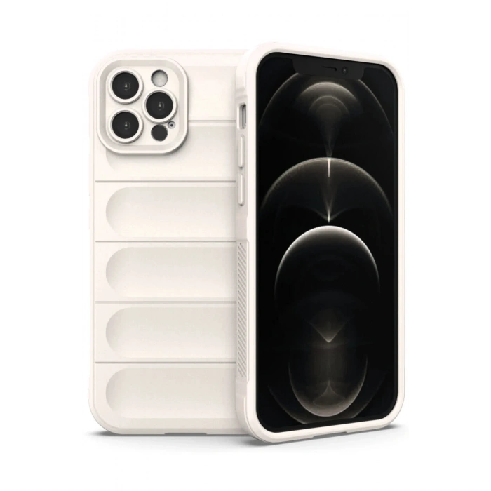 Mey İthalat®   iPhone 12 Pro Kılıf Optimum Silikon - Krem