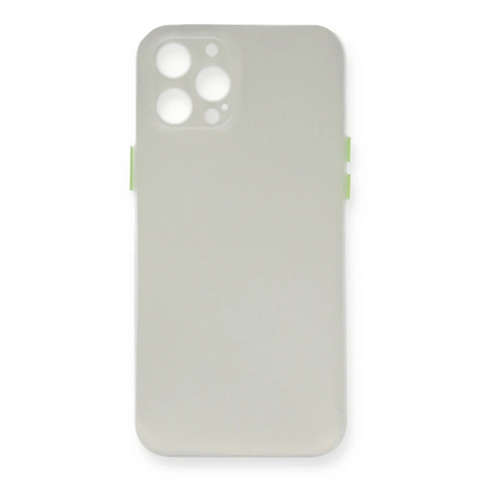 Mey İthalat®   iPhone 12 Pro Kılıf PP Ultra İnce Kapak - Beyaz