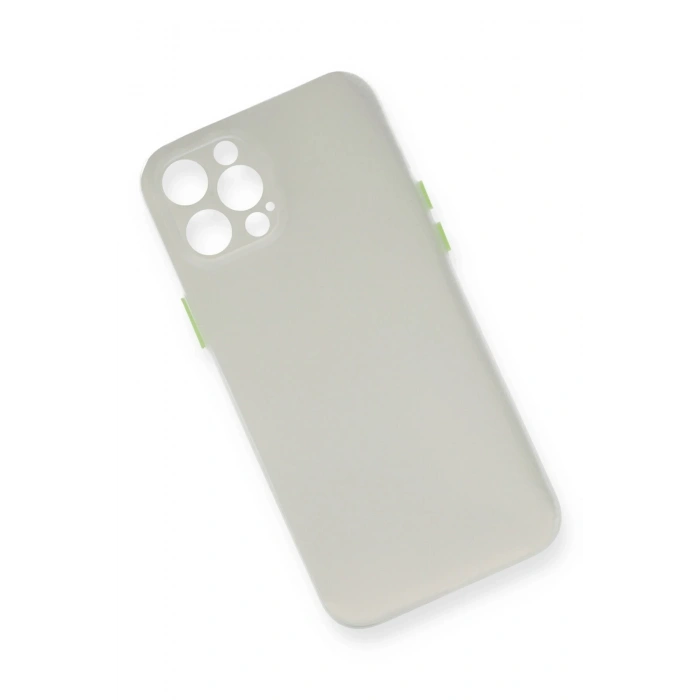Mey İthalat®   iPhone 12 Pro Kılıf PP Ultra İnce Kapak - Beyaz
