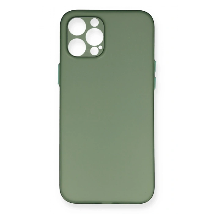 Mey İthalat®   iPhone 12 Pro Kılıf PP Ultra İnce Kapak - Yeşil