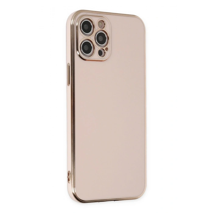 Mey İthalat®   iPhone 12 Pro Kılıf Volet Silikon - Pembe