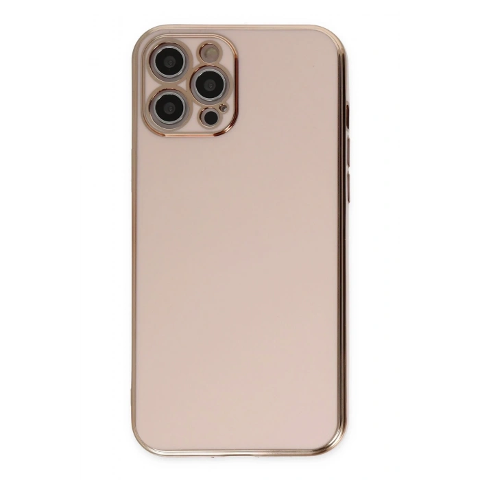 Mey İthalat®   iPhone 12 Pro Kılıf Volet Silikon - Pembe