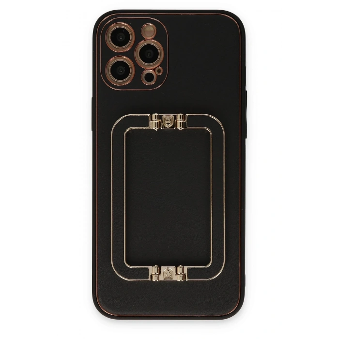 Mey İthalat®   iPhone 12 Pro Max Kılıf Coco Elit Kapak - Siyah