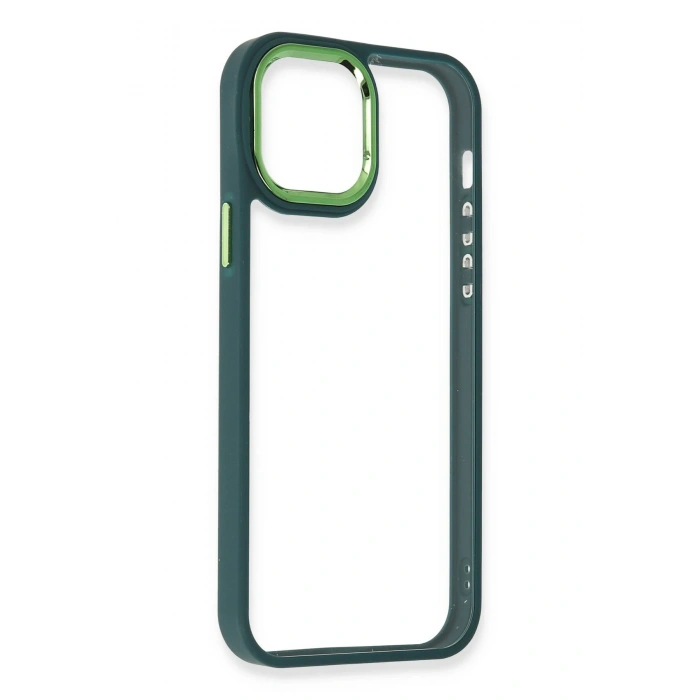 Mey İthalat®   iPhone 12 Pro Max Kılıf Dora Kapak - Haki Yeşil