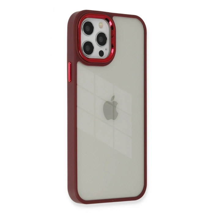Mey İthalat®   iPhone 12 Pro Max Kılıf Dora Kapak - Kırmızı
