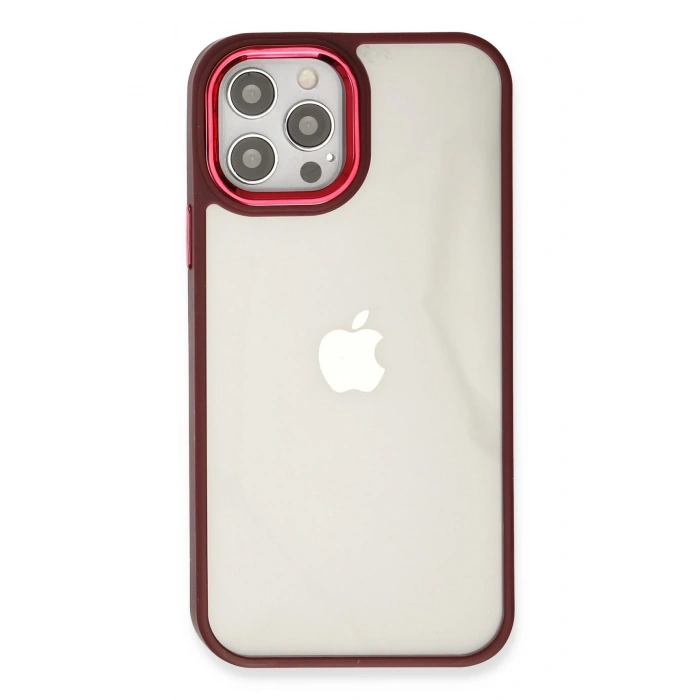Mey İthalat®   iPhone 12 Pro Max Kılıf Dora Kapak - Kırmızı