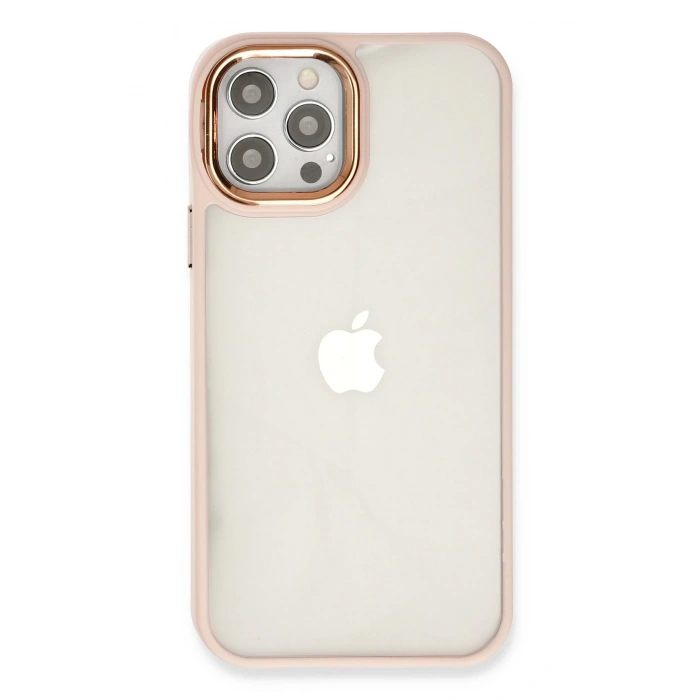 Mey İthalat®   iPhone 12 Pro Max Kılıf Dora Kapak - Pudra