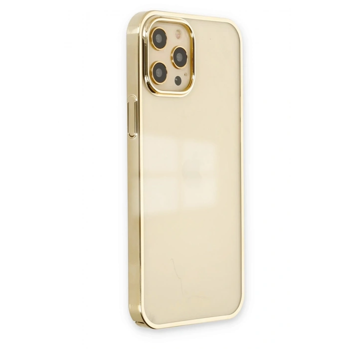 Mey İthalat®   iPhone 12 Pro Max Kılıf Element Silikon - Gold