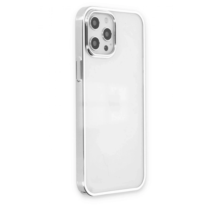 Mey İthalat®   iPhone 12 Pro Max Kılıf Element Silikon - Gümüş