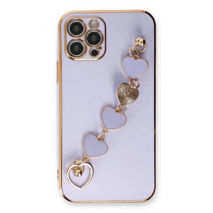 Mey İthalat®   iPhone 12 Pro Max Kılıf Esila Silikon - Lila