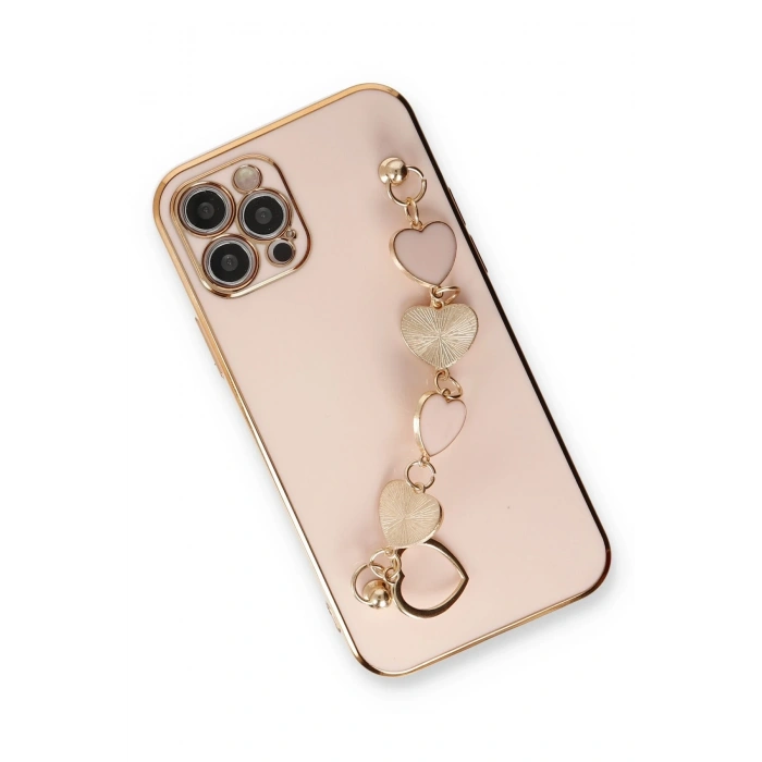 Mey İthalat®   iPhone 12 Pro Max Kılıf Esila Silikon - Pudra