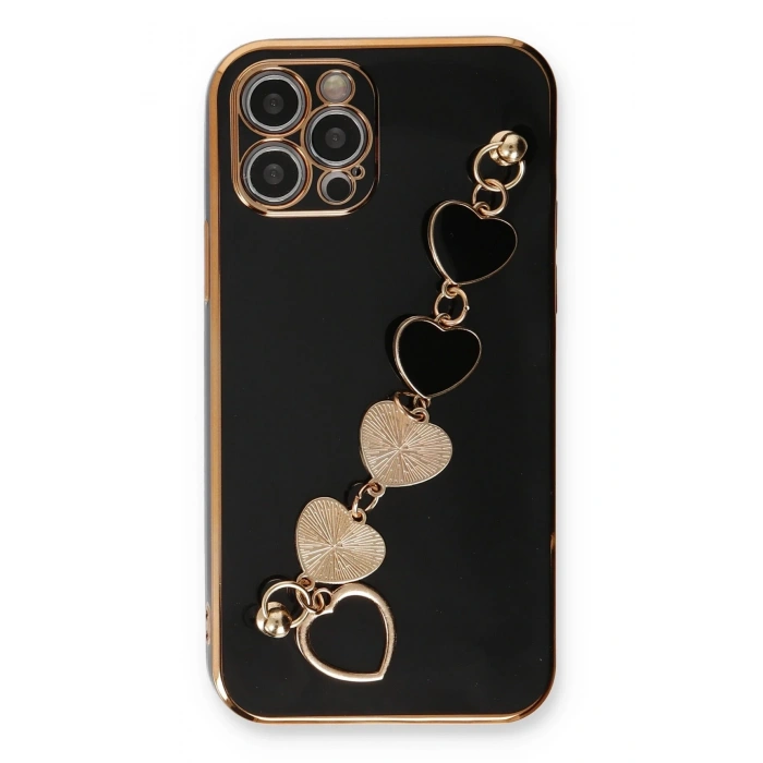 Mey İthalat®   iPhone 12 Pro Max Kılıf Esila Silikon - Siyah