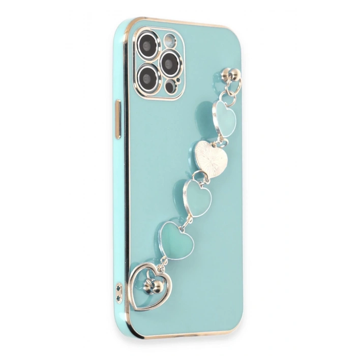 Mey İthalat®   iPhone 12 Pro Max Kılıf Esila Silikon - Su Yeşili