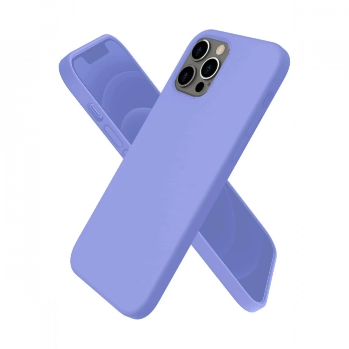 Mey İthalat®   iPhone 12 Pro Max Kılıf First Silikon - Mor