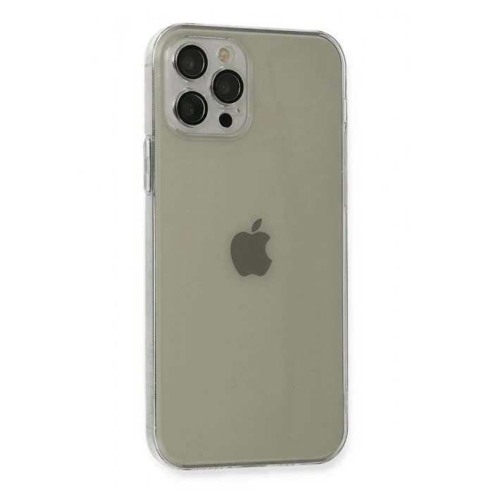 Mey İthalat®   iPhone 12 Pro Max Kılıf Fly Lens Silikon - Şeffaf