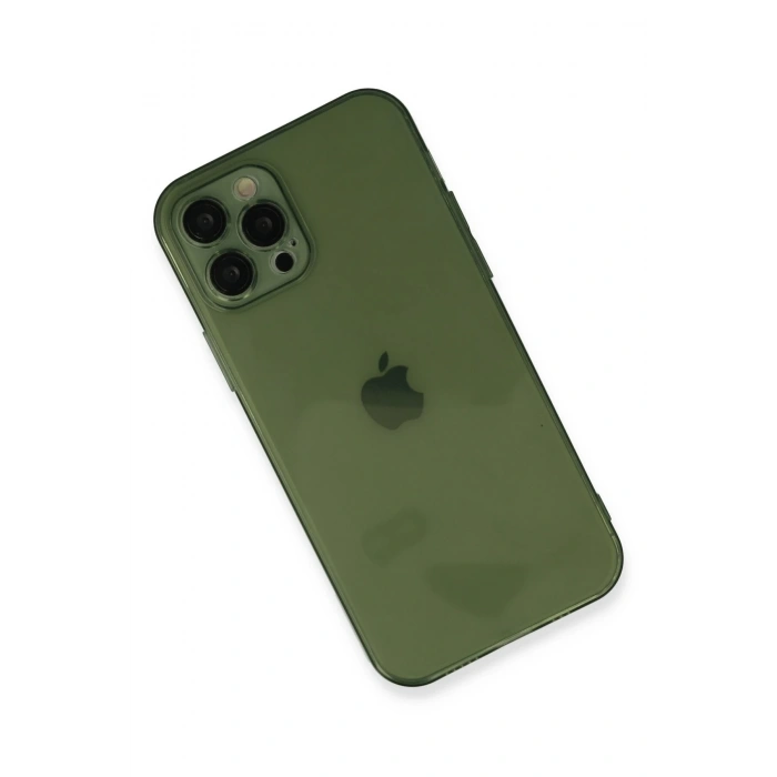Mey İthalat®   iPhone 12 Pro Max Kılıf Fly Lens Silikon - Yeşil