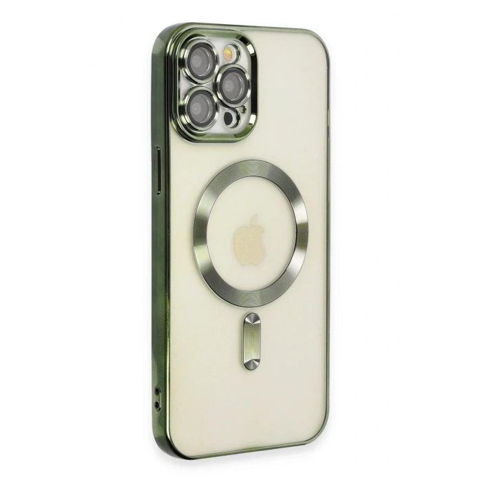 Mey İthalat®   iPhone 12 Pro Max Kılıf Kross Magneticsafe Kapak - Koyu Yeşil