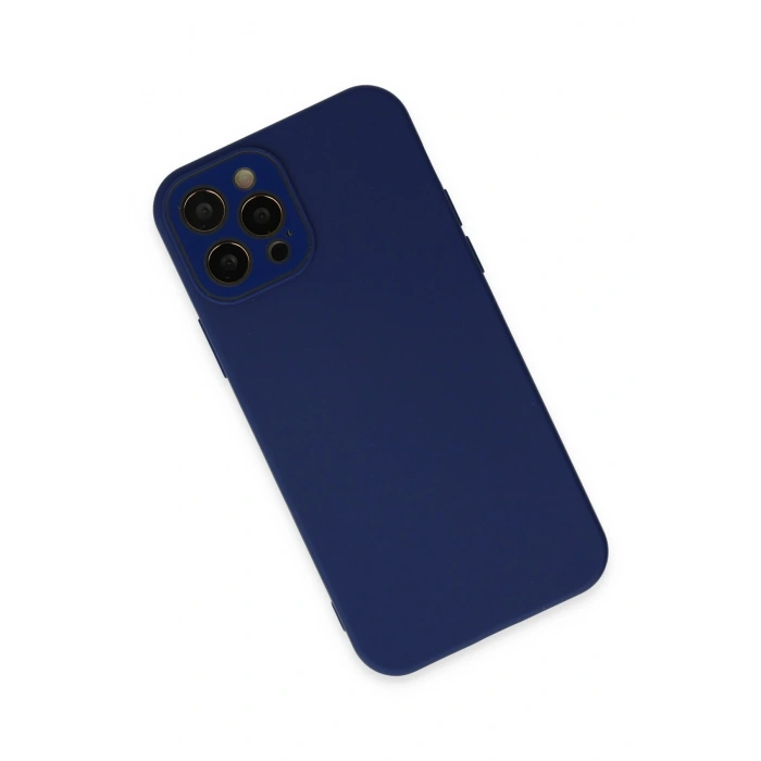 Mey İthalat®   iPhone 12 Pro Max Kılıf Lansman Glass Kapak - Sky Blue