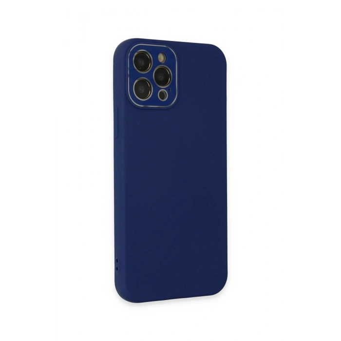Mey İthalat®   iPhone 12 Pro Max Kılıf Lansman Glass Kapak - Sky Blue