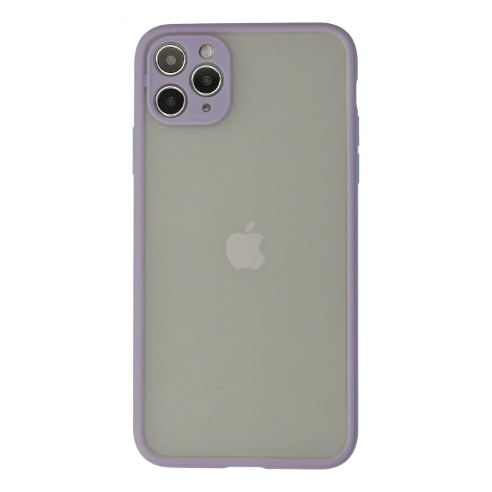 Mey İthalat®   iPhone 12 Pro Max Kılıf Montreal Silikon Kapak - Mor