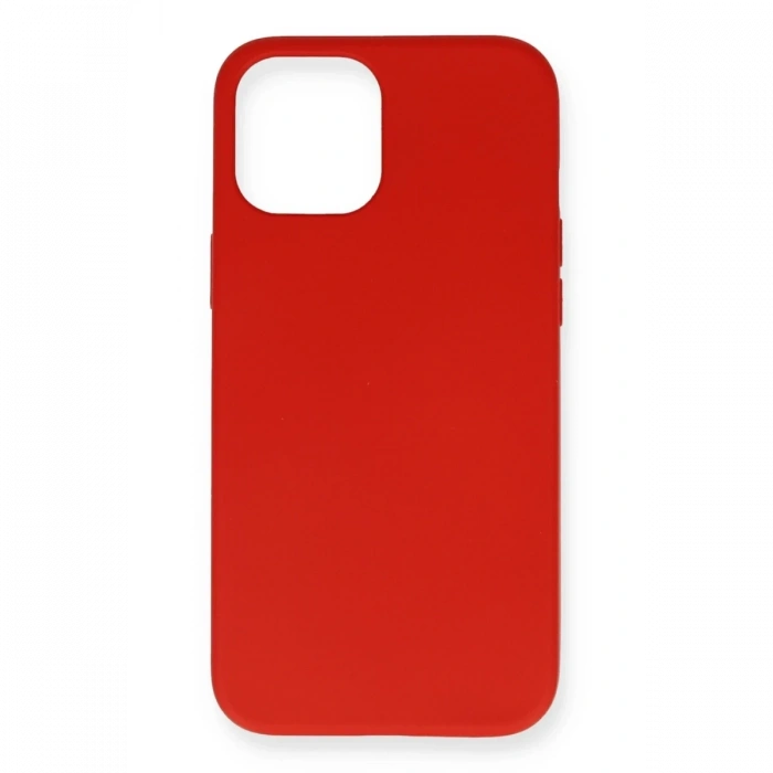 Mey İthalat®   iPhone 12 Pro Max Kılıf Nano içi Kadife Silikon- Kırmızı