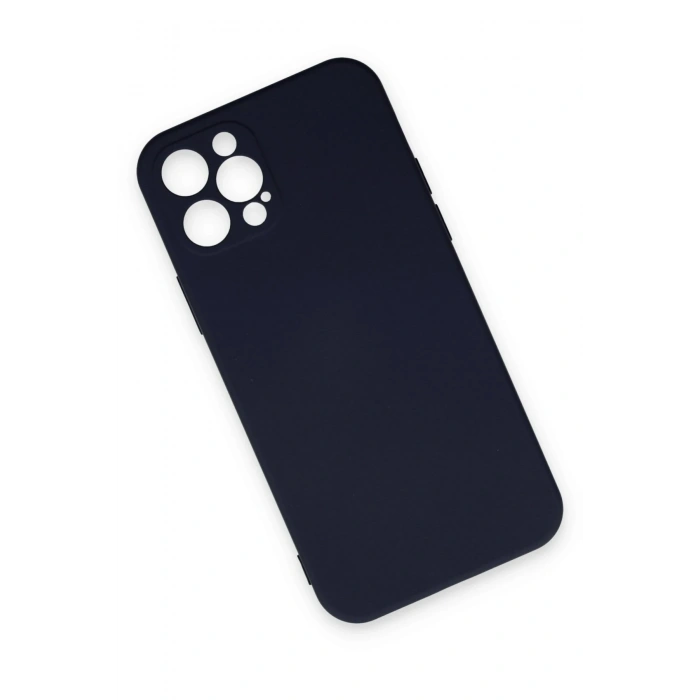 Mey İthalat®   iPhone 12 Pro Max Kılıf Nano içi Kadife Silikon - Lacivert