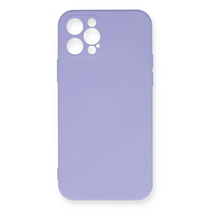Mey İthalat®   iPhone 12 Pro Max Kılıf Nano içi Kadife Silikon - Lila