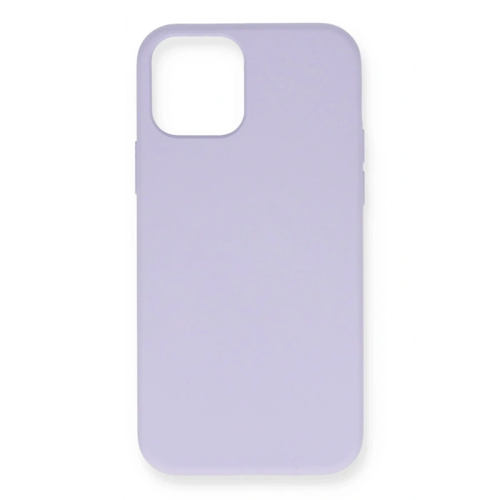 Mey İthalat®   iPhone 12 Pro Max Kılıf Nano içi Kadife Silikon- Lila