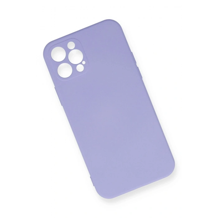 Mey İthalat®   iPhone 12 Pro Max Kılıf Nano içi Kadife Silikon - Lila