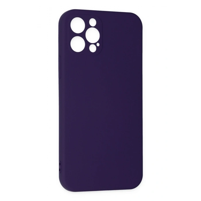Mey İthalat®   iPhone 12 Pro Max Kılıf Nano içi Kadife Silikon - Mor