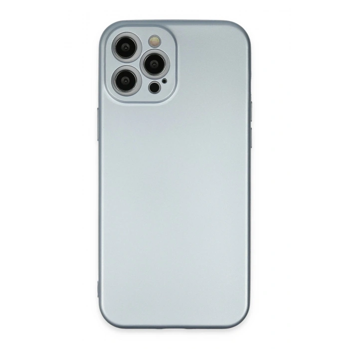 Mey İthalat®   iPhone 12 Pro Max Kılıf Nano içi Kadife Silikon - Sky Blue