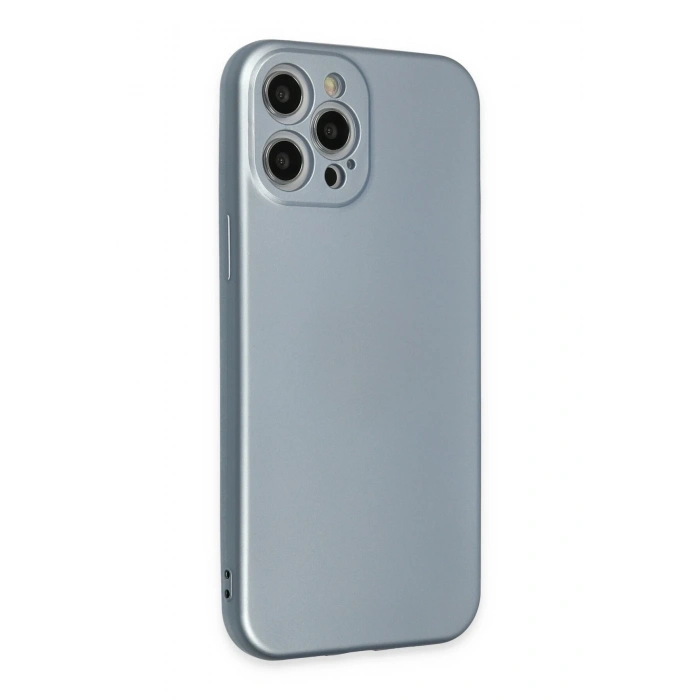 Mey İthalat®   iPhone 12 Pro Max Kılıf Nano içi Kadife Silikon - Sky Blue