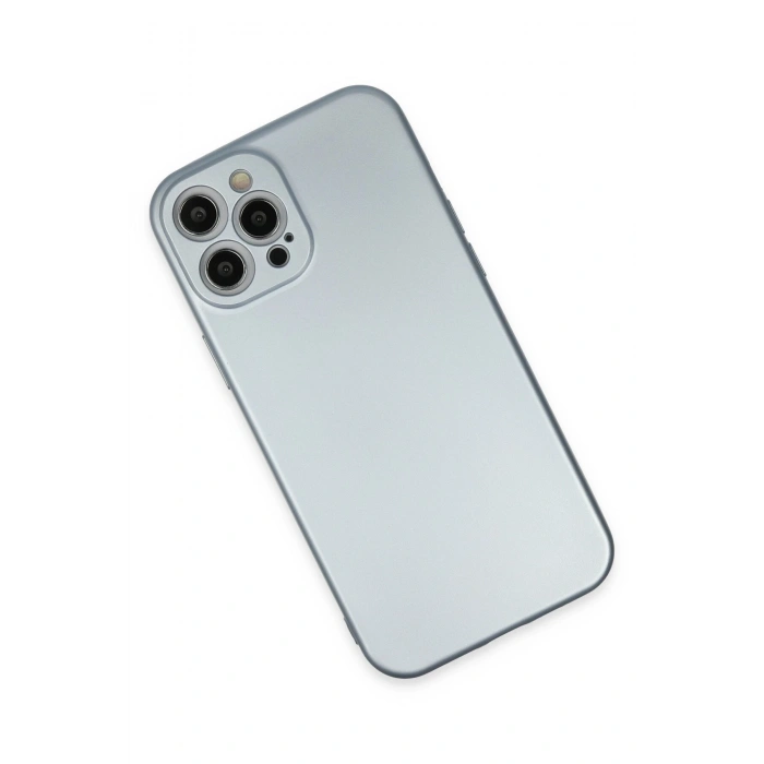Mey İthalat®   iPhone 12 Pro Max Kılıf Nano içi Kadife Silikon - Sky Blue