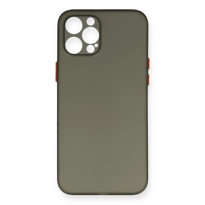 Mey İthalat®   iPhone 12 Pro Max Kılıf PP Ultra İnce Kapak - Gri