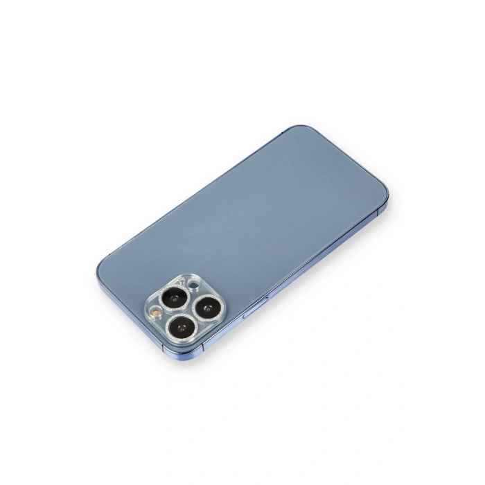 Mey İthalat®   iPhone 12 Pro Max Shine Kamera Lens Koruma Cam - Gümüş