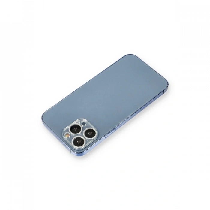 Mey İthalat®   iPhone 12 Pro Max Shine Kamera Lens Koruma Cam - Gümüş