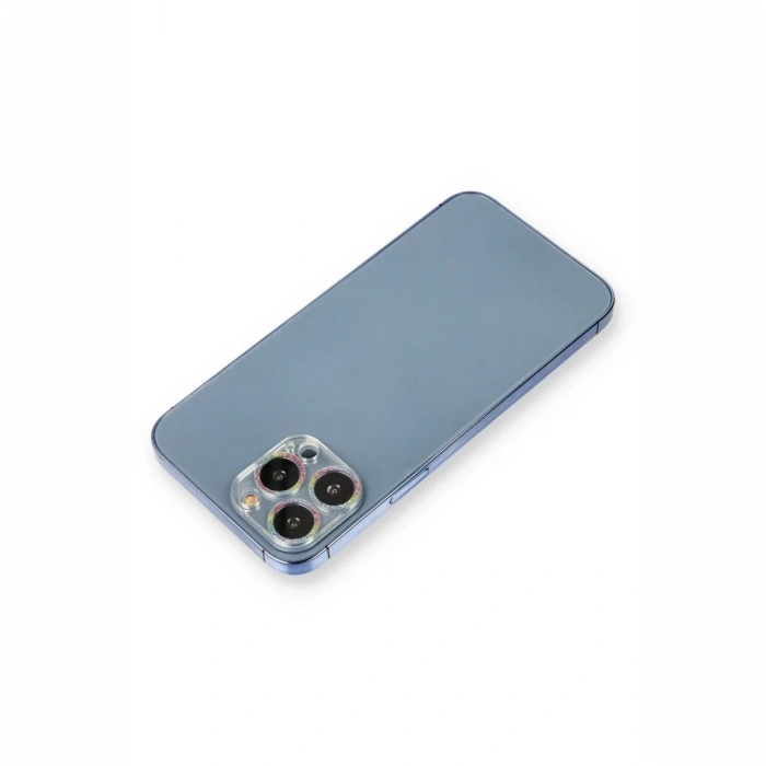 Mey İthalat®   iPhone 12 Pro Max Shine Kamera Lens Koruma Cam - Rainbow