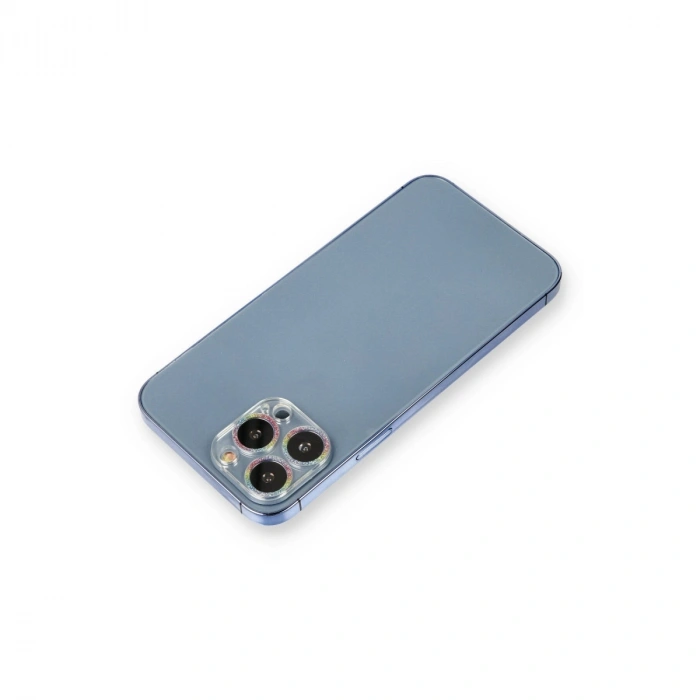 Mey İthalat®   iPhone 12 Pro Max Shine Kamera Lens Koruma Cam - Rainbow