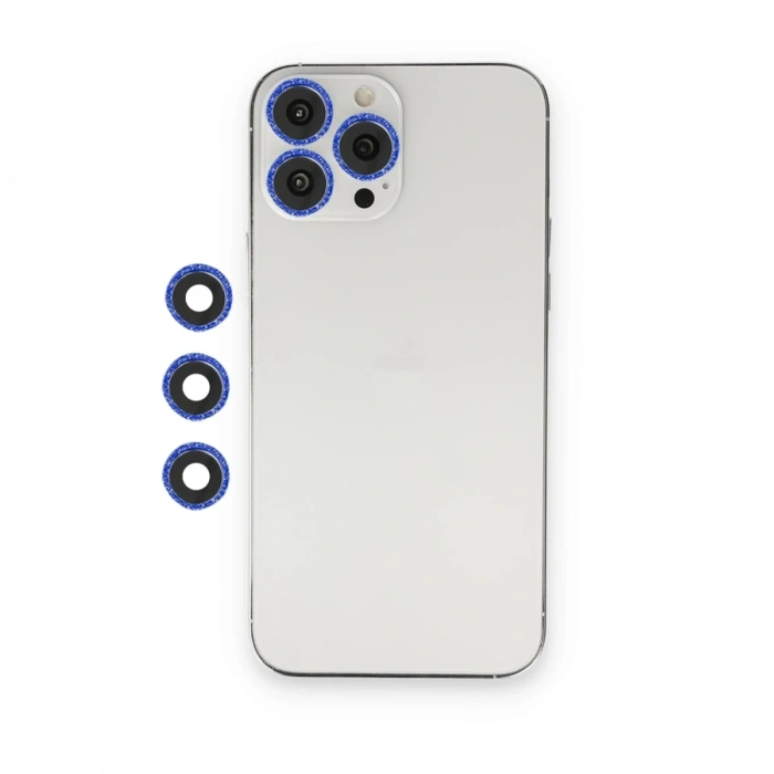 Mey İthalat®   iPhone 12 Pro Max Shine Kamera Lens - Lacivert